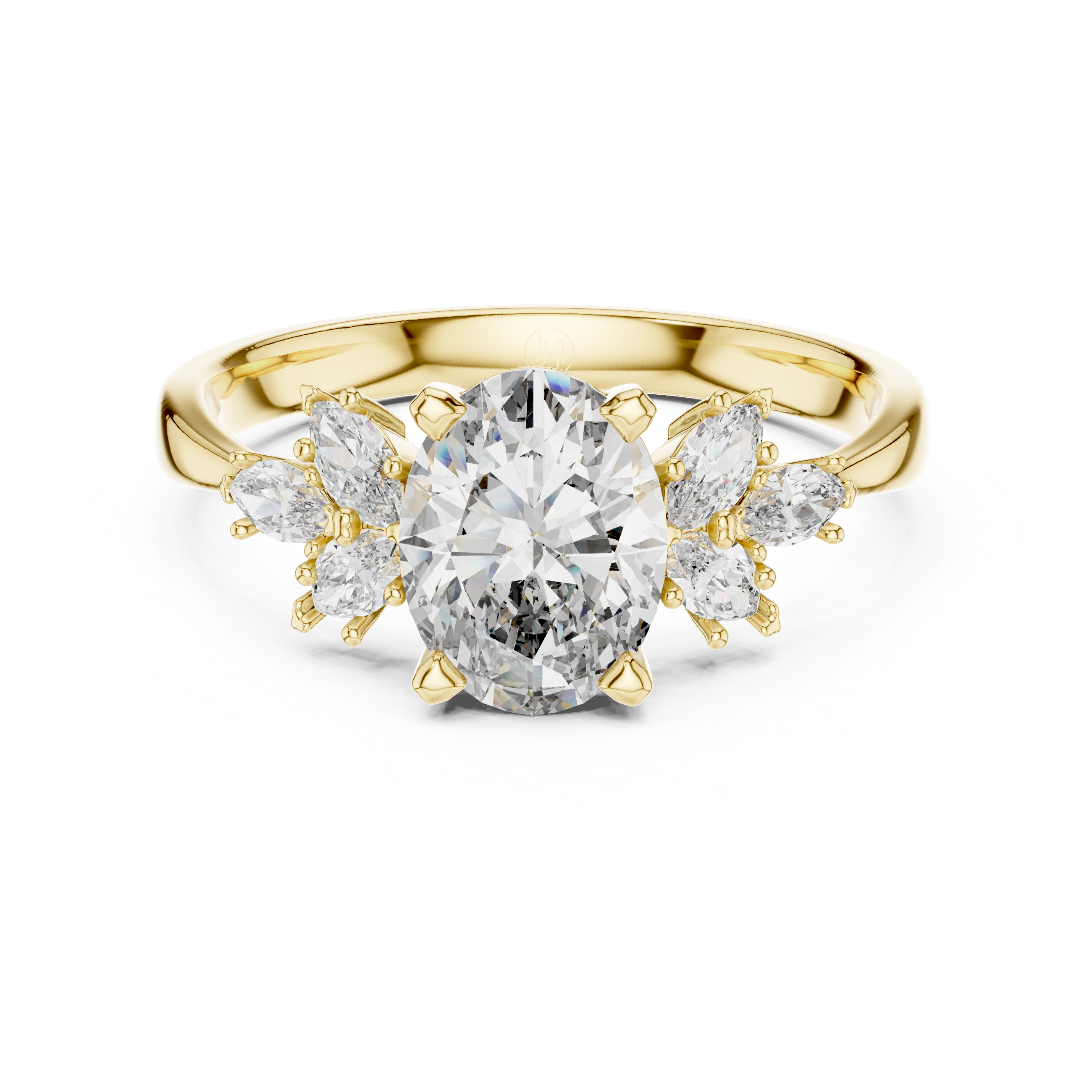 1.3 Carat Exquisite Oval Cut Moissanite Ring