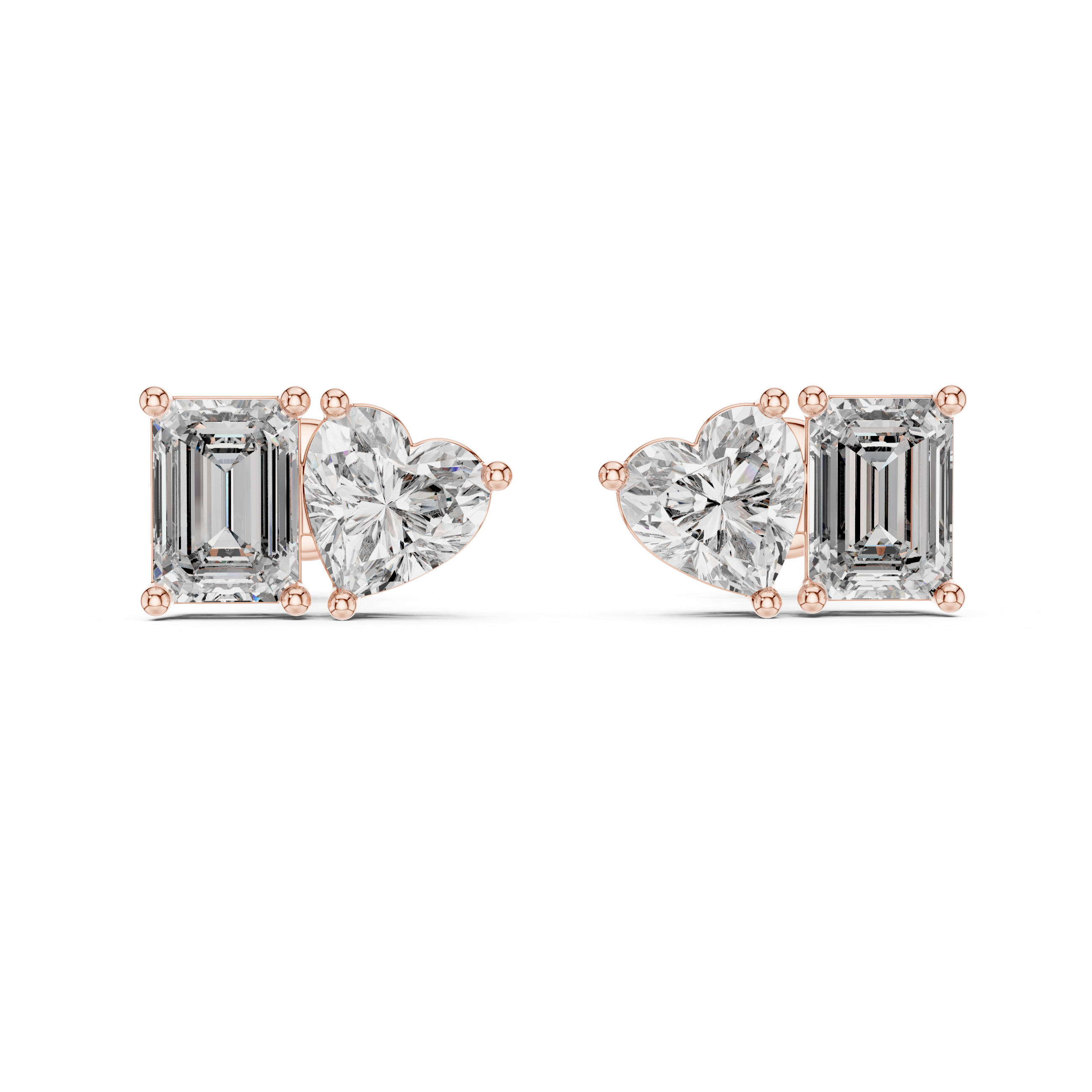 3 Carat Ritzy Dual Stone Moissanite Earrings