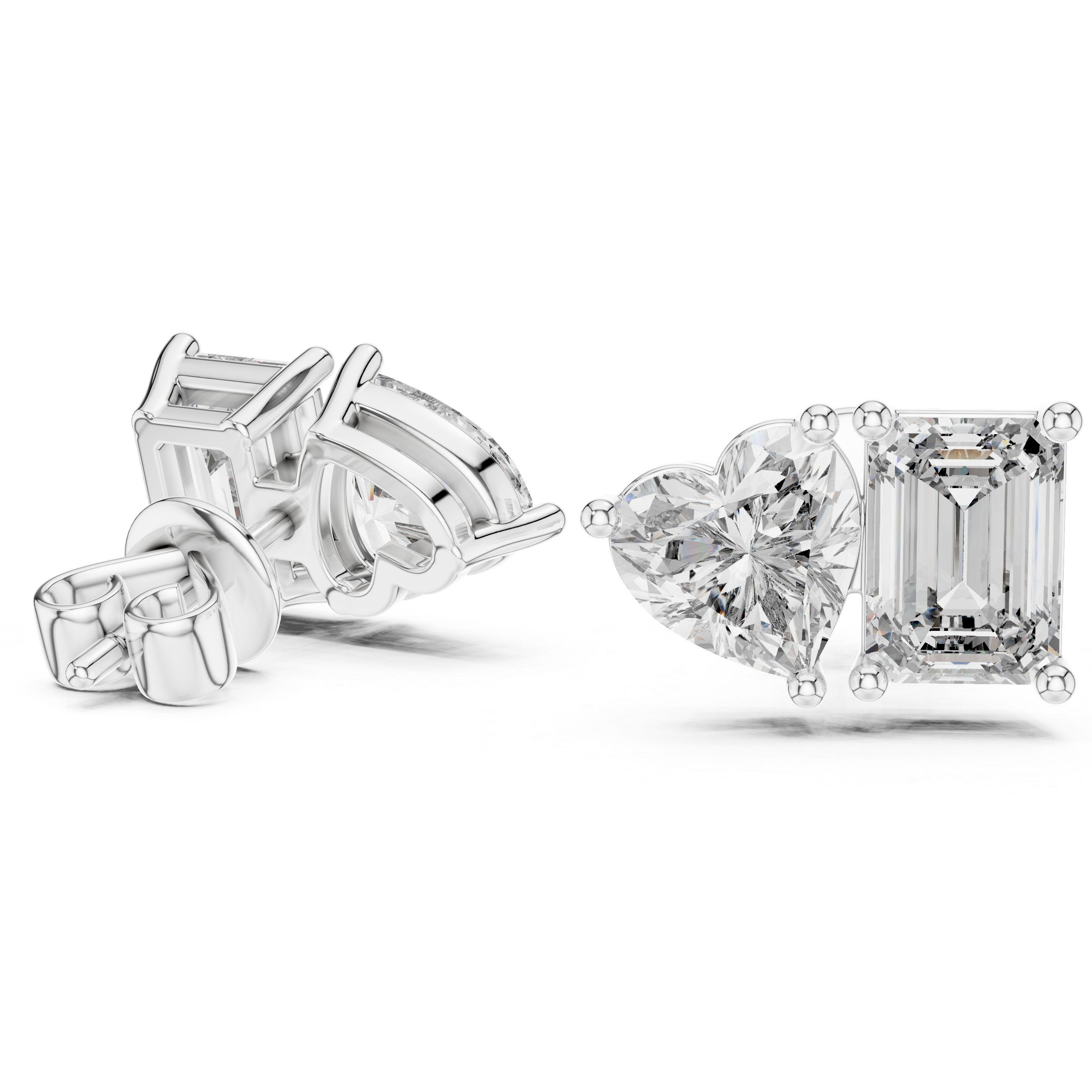 3 Carat Ritzy Dual Stone Moissanite Earrings