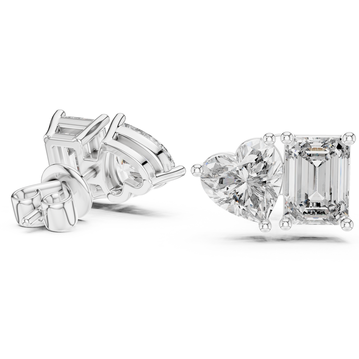 3 Carat Ritzy Dual Stone Moissanite Earrings