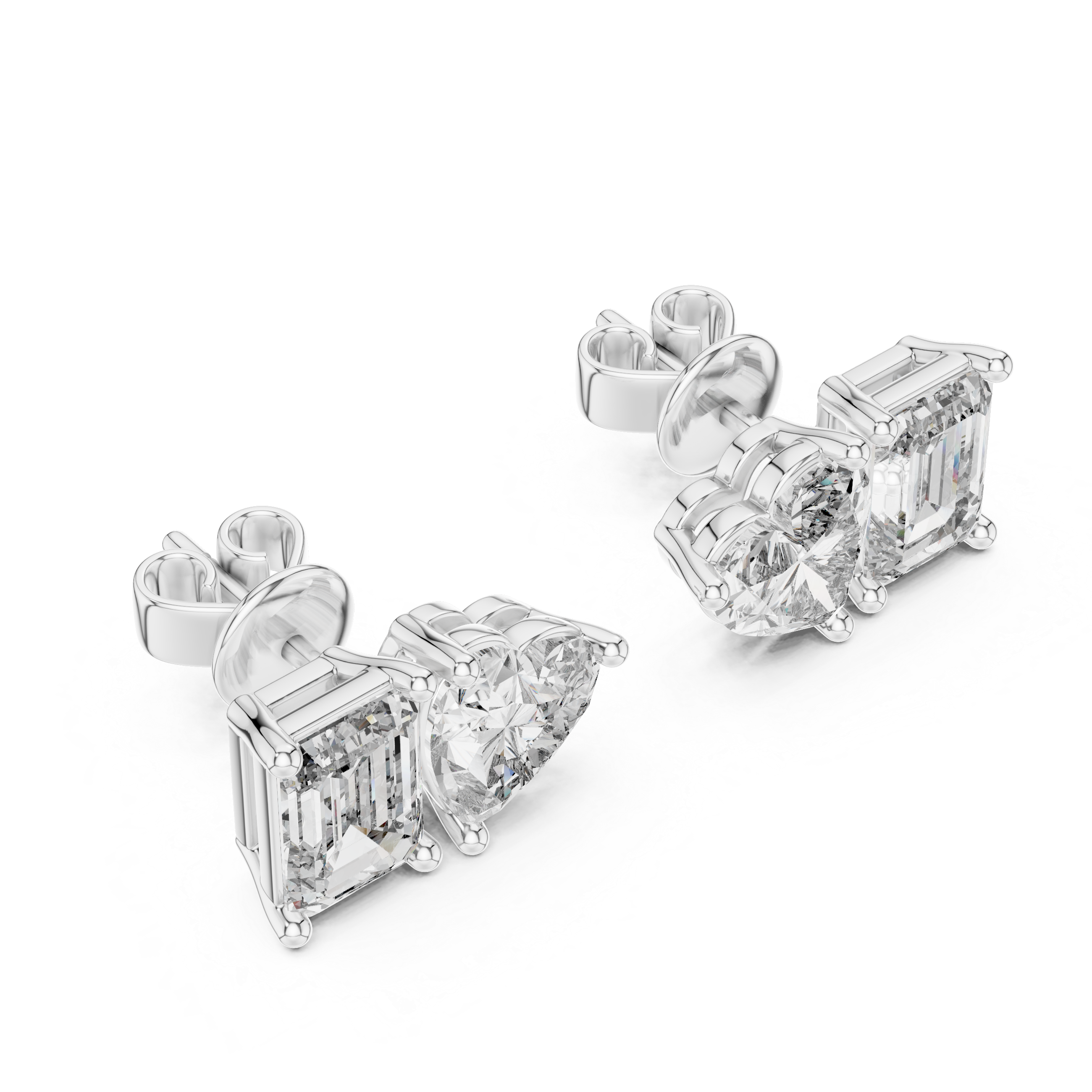 3 Carat Ritzy Dual Stone Moissanite Earrings