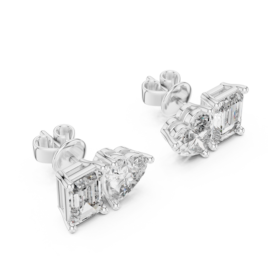 3 Carat Ritzy Dual Stone Moissanite Earrings