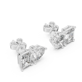 3 Carat Ritzy Dual Stone Moissanite Earrings