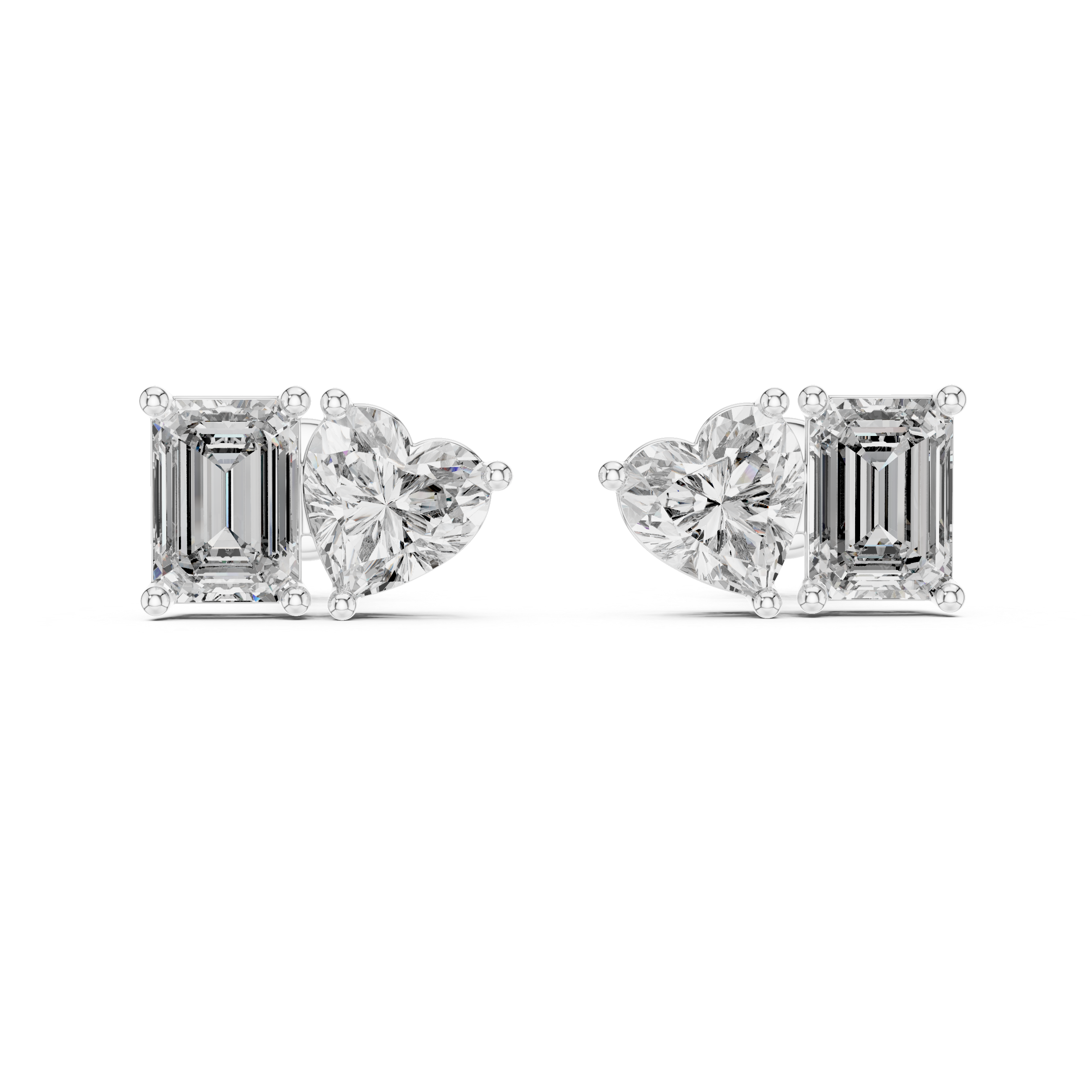 3 Carat Ritzy Dual Stone Moissanite Earrings