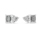 3 Carat Ritzy Dual Stone Moissanite Earrings