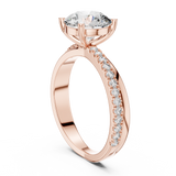 2.4 Carat Exquisite Round Cut Moissanite Ring
