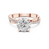 2.4 Carat Exquisite Round Cut Moissanite Ring