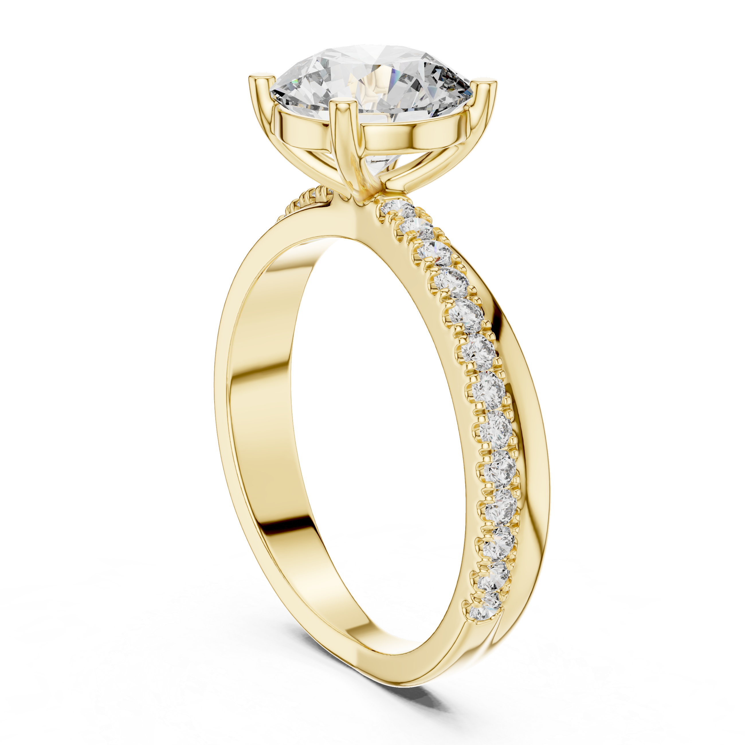 2.4 Carat Exquisite Round Cut Moissanite Ring