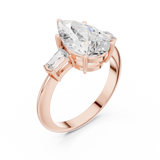 3.3 Carat Pear Cut Moissanite Ring