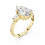 3.3 Carat Pear Cut Moissanite Ring