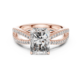 2.4 Carat Emerald Cut Moissanite Ring