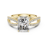2.4 Carat Emerald Cut Moissanite Ring