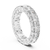 6 carat - 4.7 mm Glamorous Emerald cut Moissanit Band