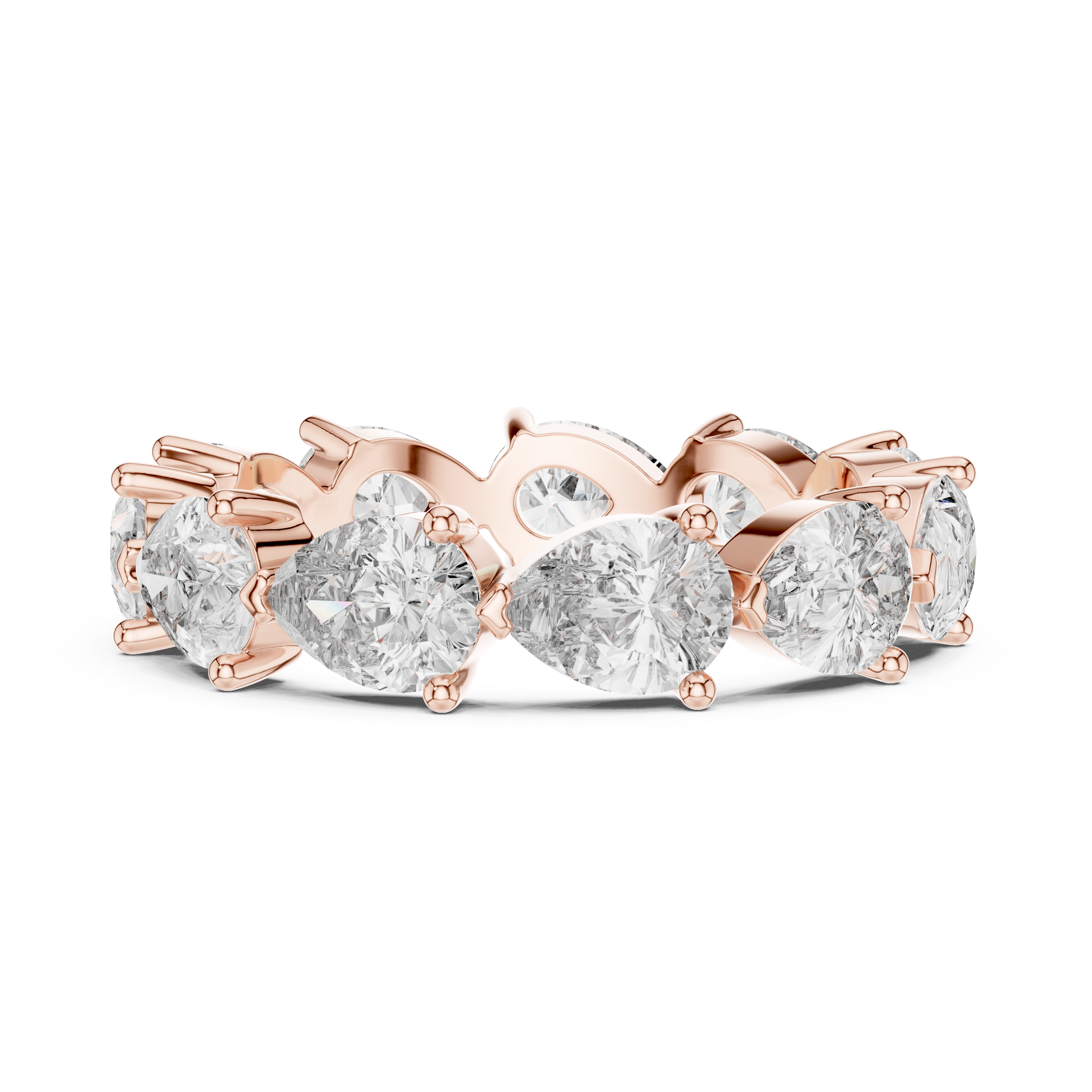 3.13 Carat - 4.19 mm Pear cut Gracious Moissanite Band