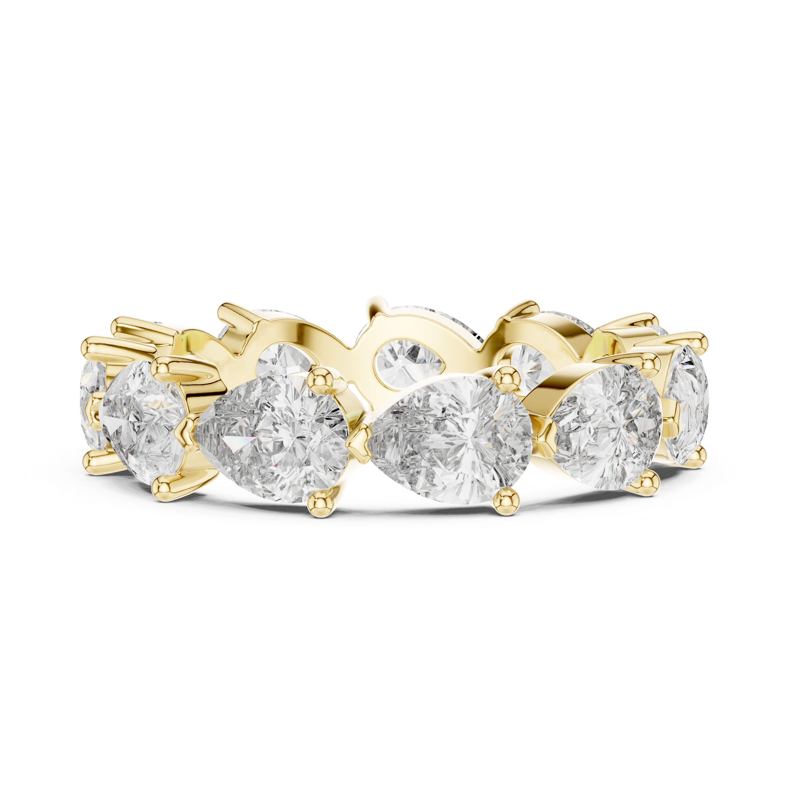 3.13 Carat - 4.19 mm Pear cut Gracious Moissanite Band