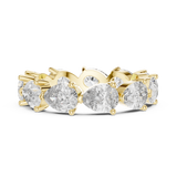 3.13 Carat - 4.19 mm Pear cut Gracious Moissanite Band