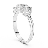 0.65 Carat Old Money Style Two Stone Moissanite Ring
