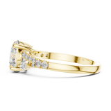 2.2 Carat Lux Band Round Cut Moissanite Ring