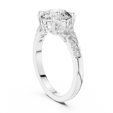 2.2 Carat Lux Band Round Cut Moissanite Ring