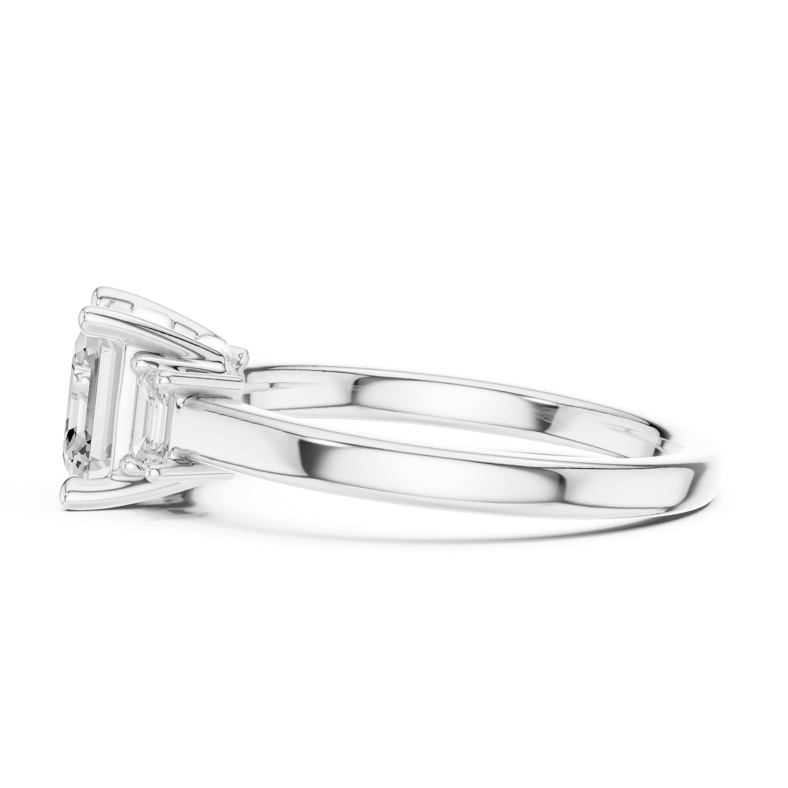 1.6 Carat Elegant Asscher cut Moissanite ring