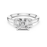 1.6 Carat Elegant Asscher cut Moissanite ring