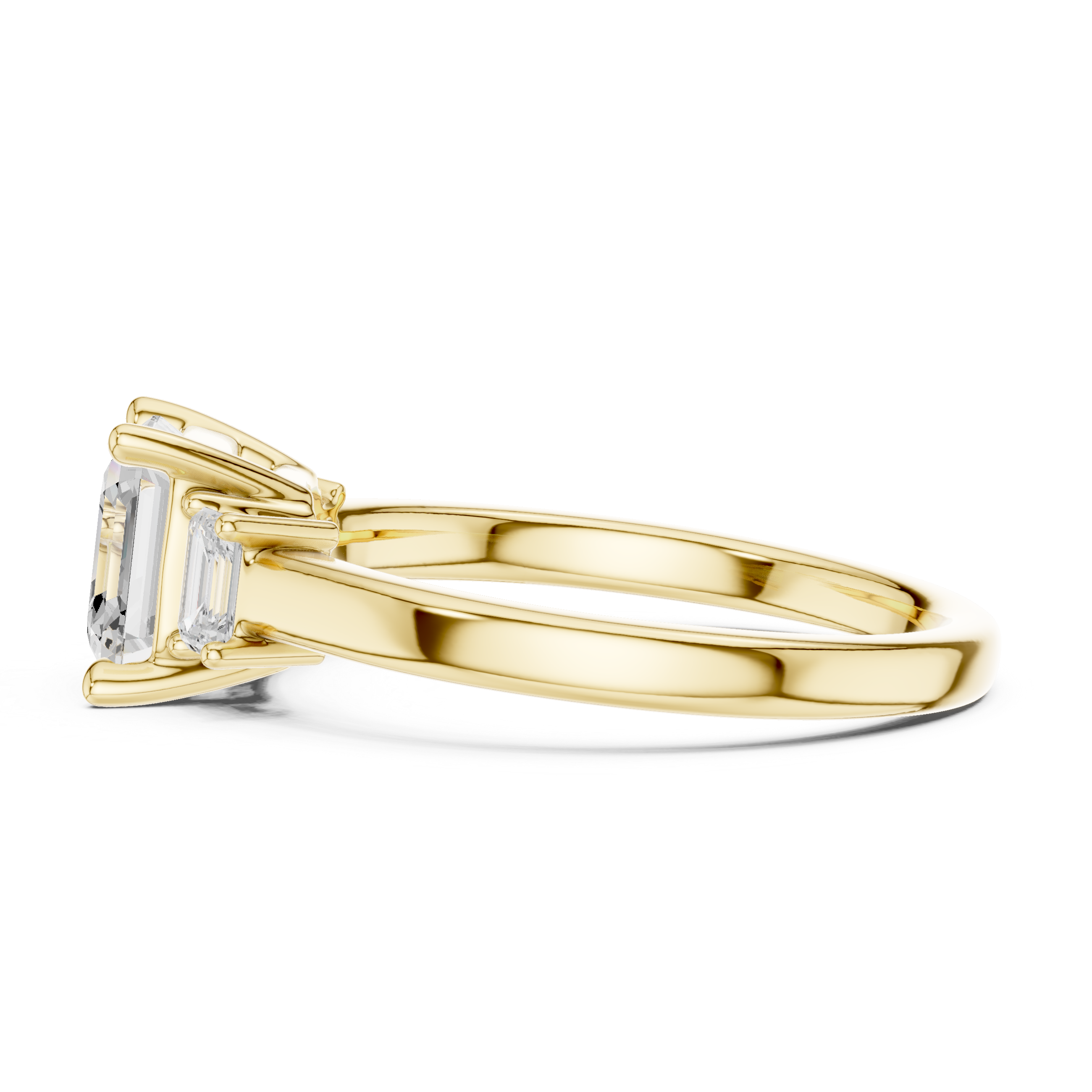 1.6 Carat Elegant Asscher cut Moissanite ring
