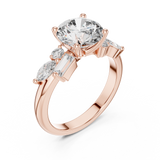 2.7 Carat Multi Stone Round Cut Moissanite Ring