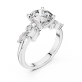 2.7 Carat Multi Stone Round Cut Moissanite Ring