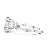 2.2 Carat Fancy Oval Cut Moissanite Ring