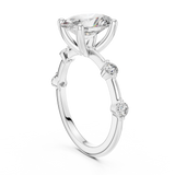 2.2 Carat Fancy Oval Cut Moissanite Ring