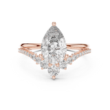 2.3 Carat Designer Pear Cut Moissanite Ring