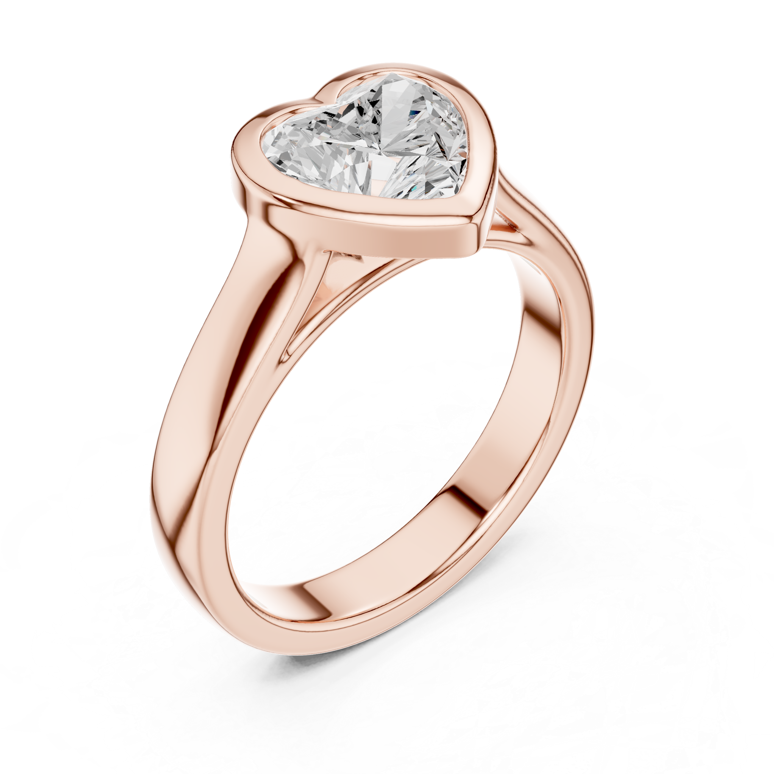 2 Carat Romantic Heart Cut Moissanite Ring
