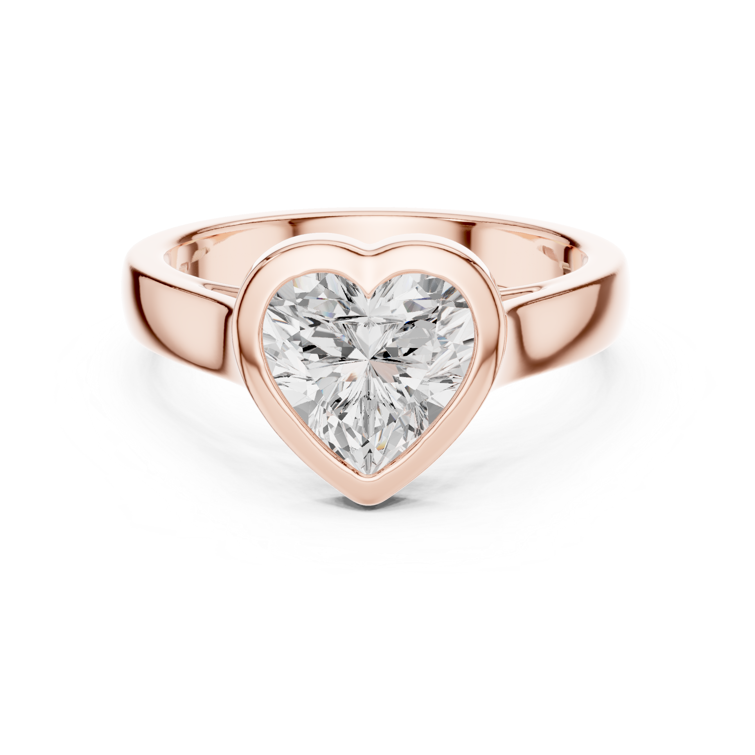 2 Carat Romantic Heart Cut Moissanite Ring
