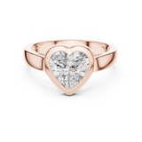 2 Carat Romantic Heart Cut Moissanite Ring