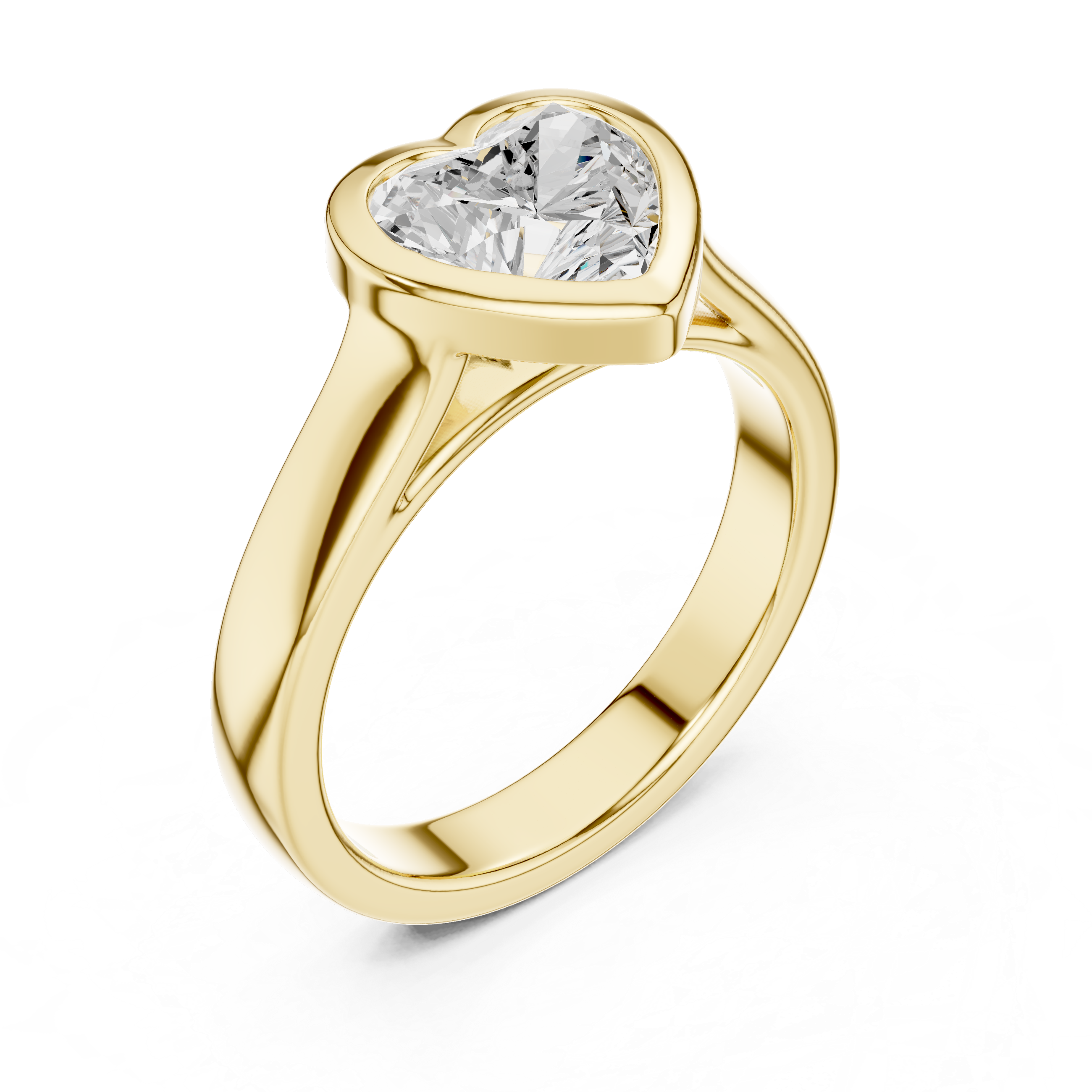 2 Carat Romantic Heart Cut Moissanite Ring