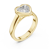 2 Carat Romantic Heart Cut Moissanite Ring
