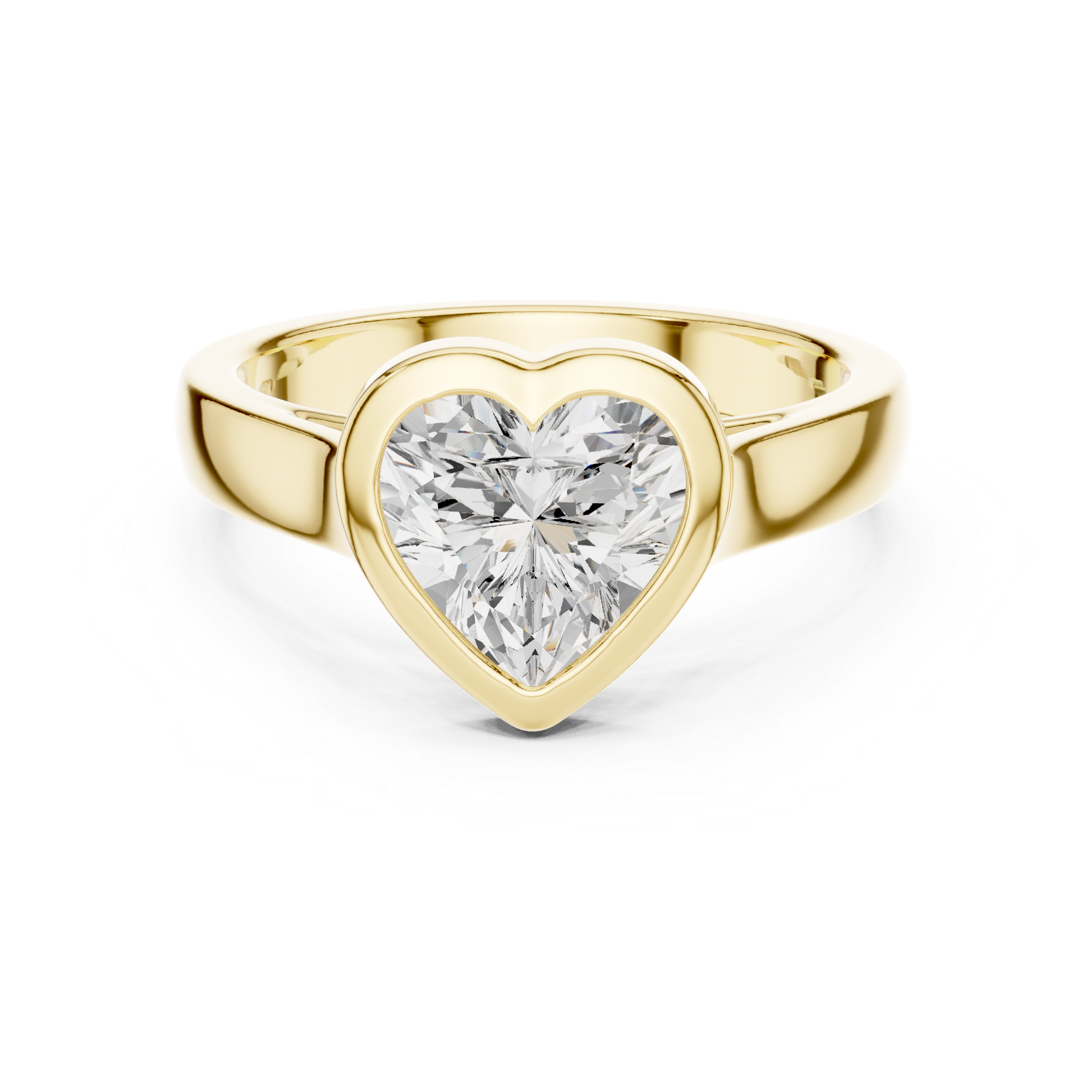 2 Carat Romantic Heart Cut Moissanite Ring