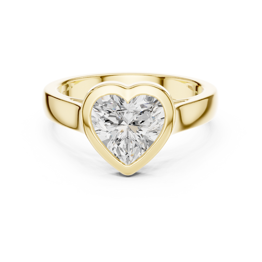 2 Carat Romantic Heart Cut Moissanite Ring