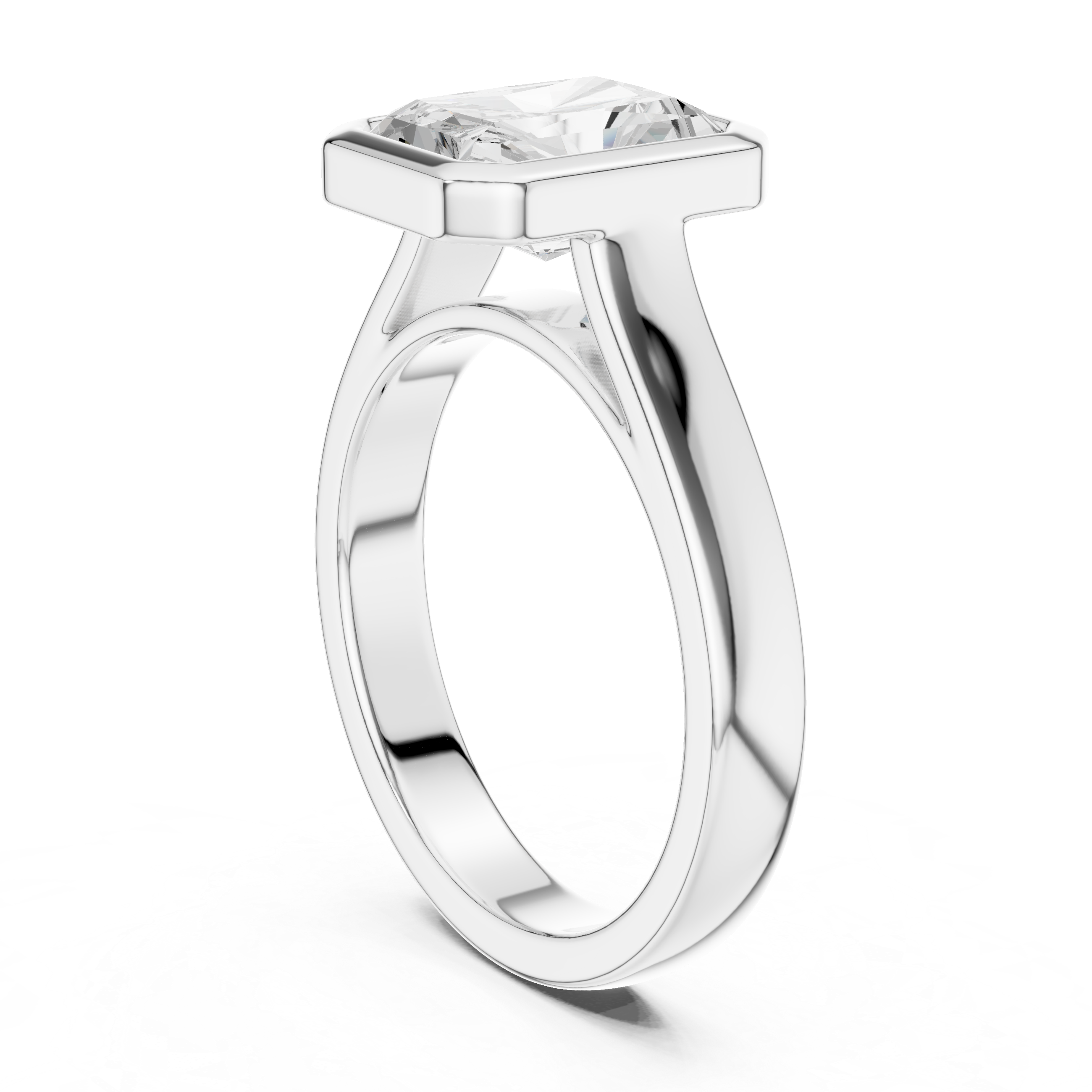 2 Carat Emerald Cut Moissanite Ring