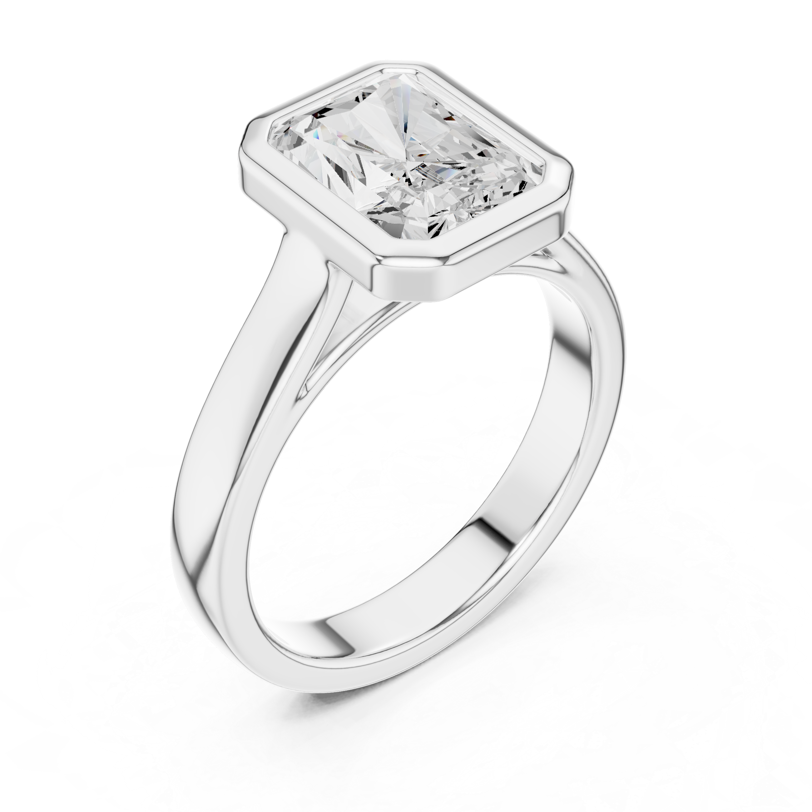 2 Carat Emerald Cut Moissanite Ring
