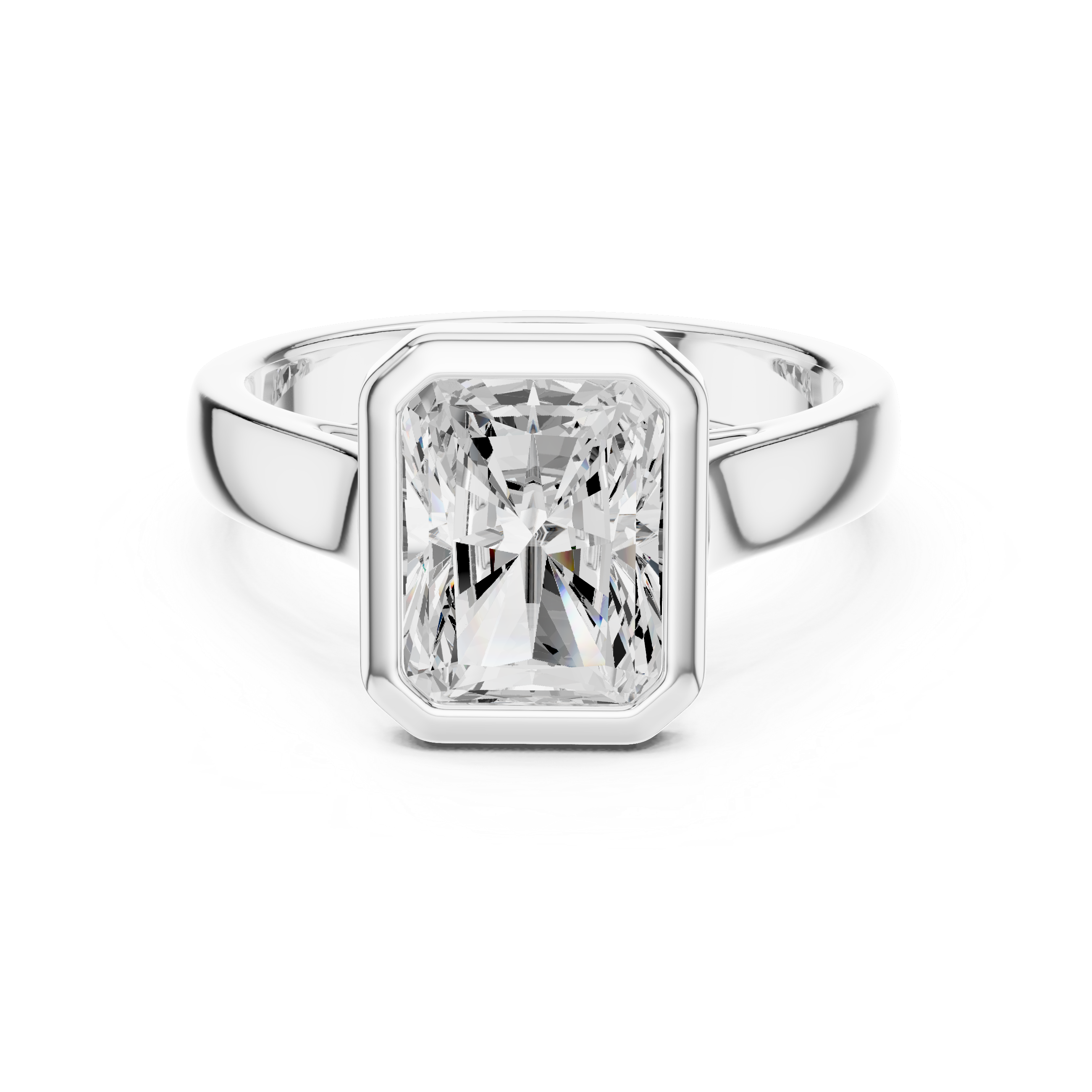 2 Carat Emerald Cut Moissanite Ring