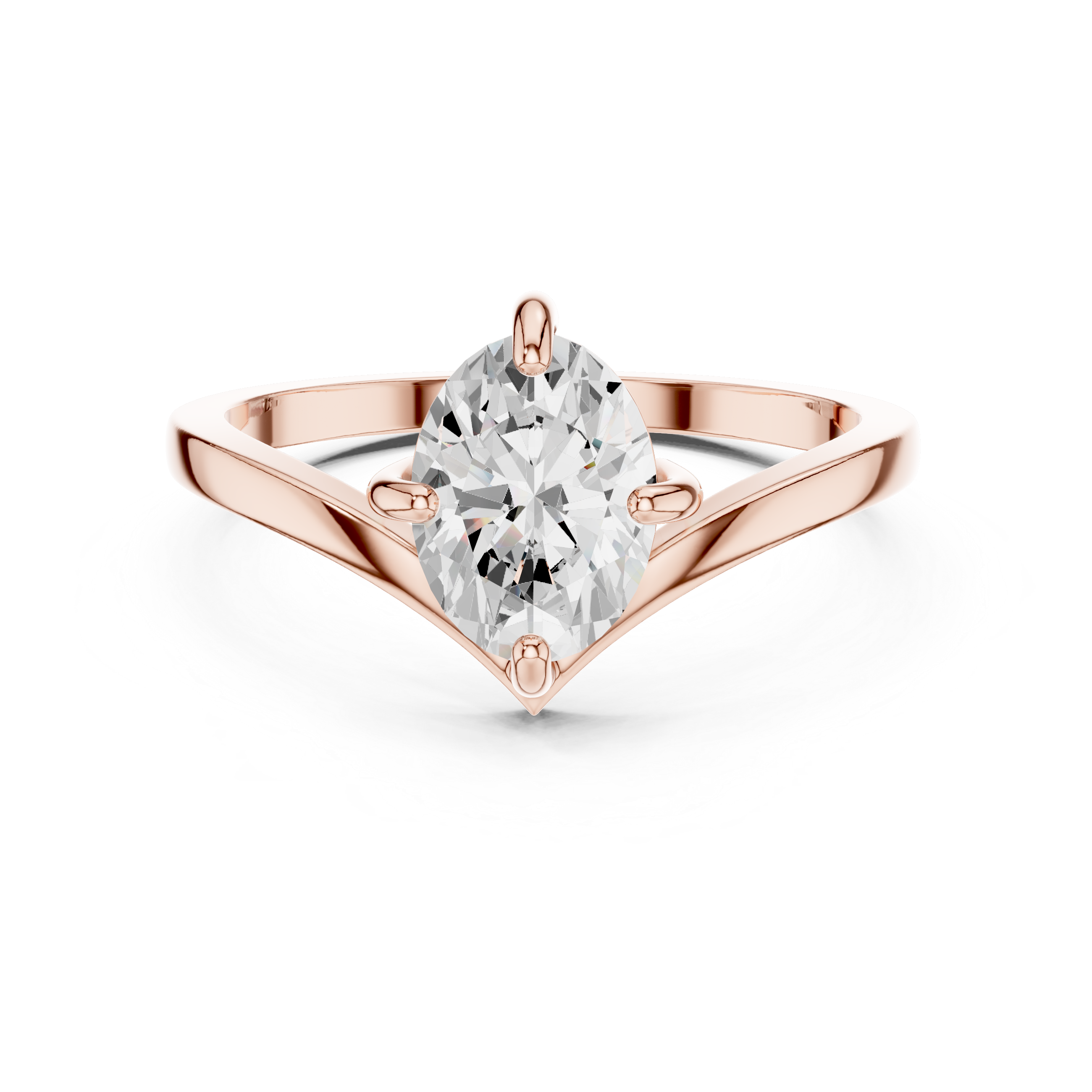 1 Carat Oval Exquisite Moissanite Ring