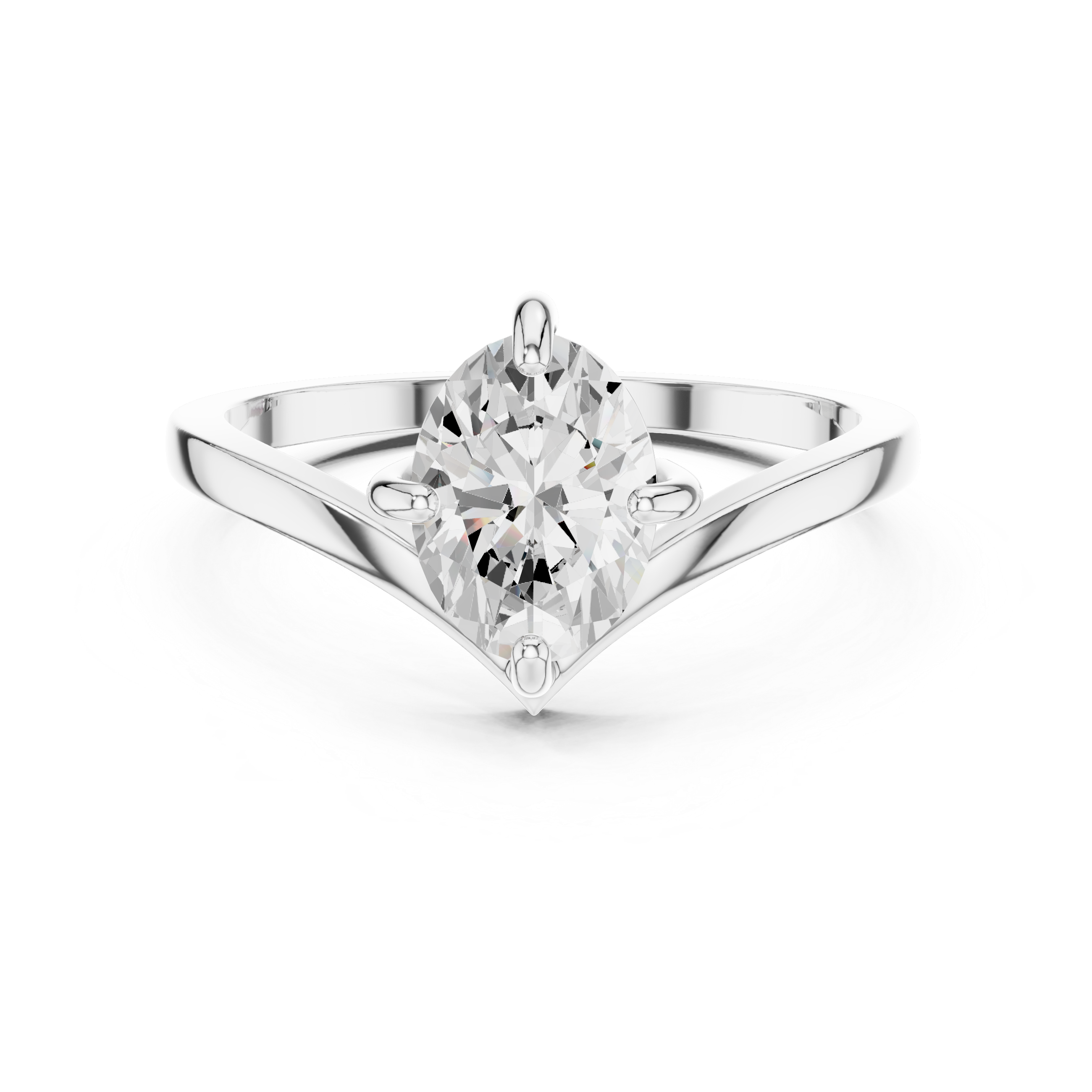 1 Carat Oval Exquisite Moissanite Ring