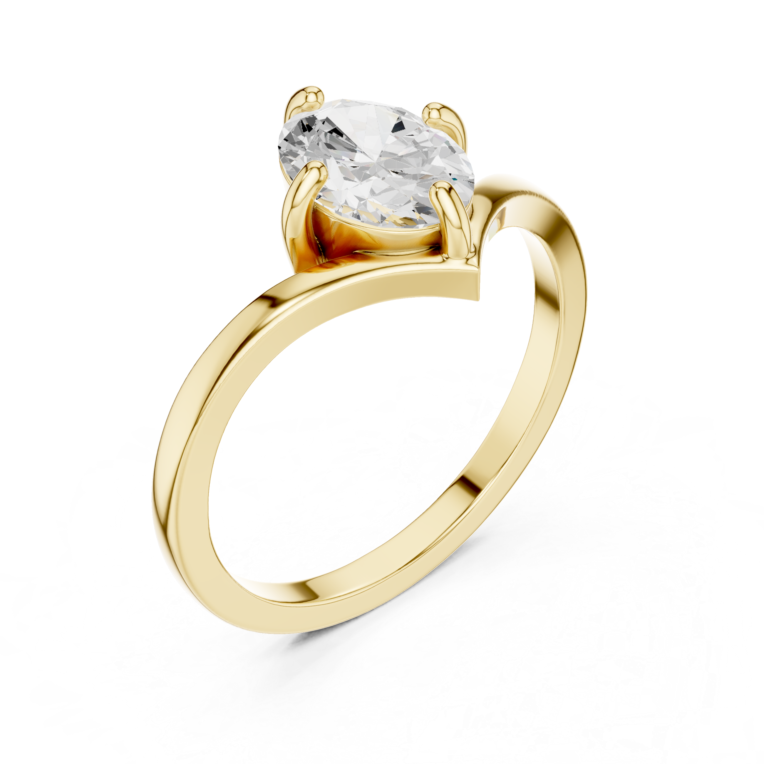 1 Carat Oval Exquisite Moissanite Ring