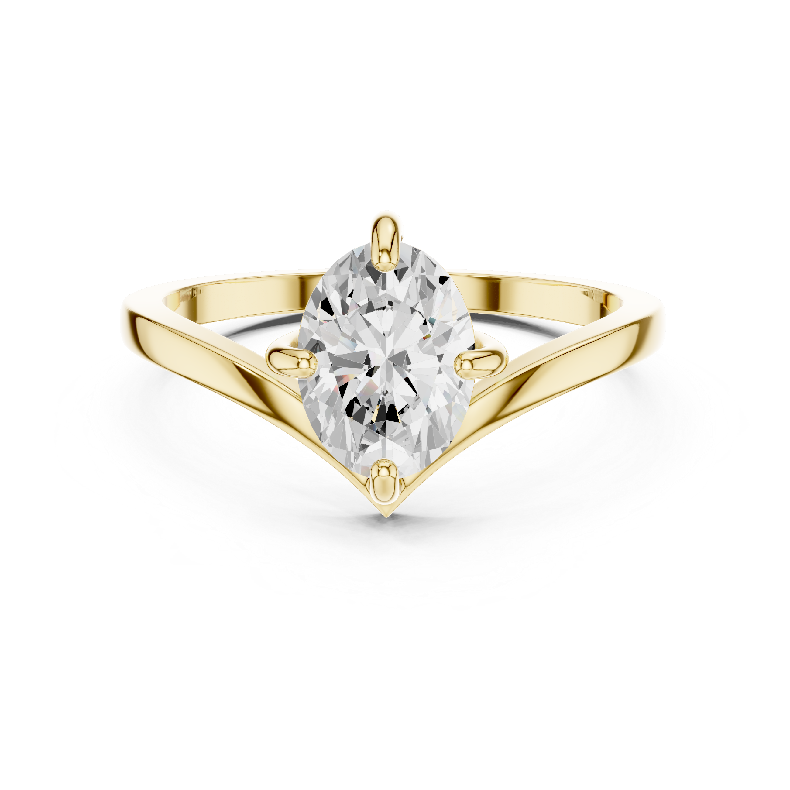 1 Carat Oval Exquisite Moissanite Ring