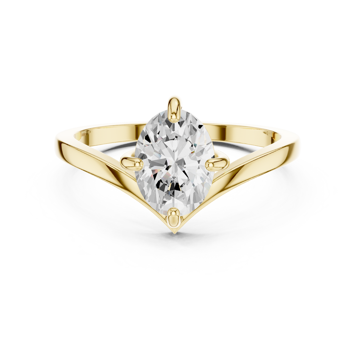 1 Carat Oval Exquisite Moissanite Ring
