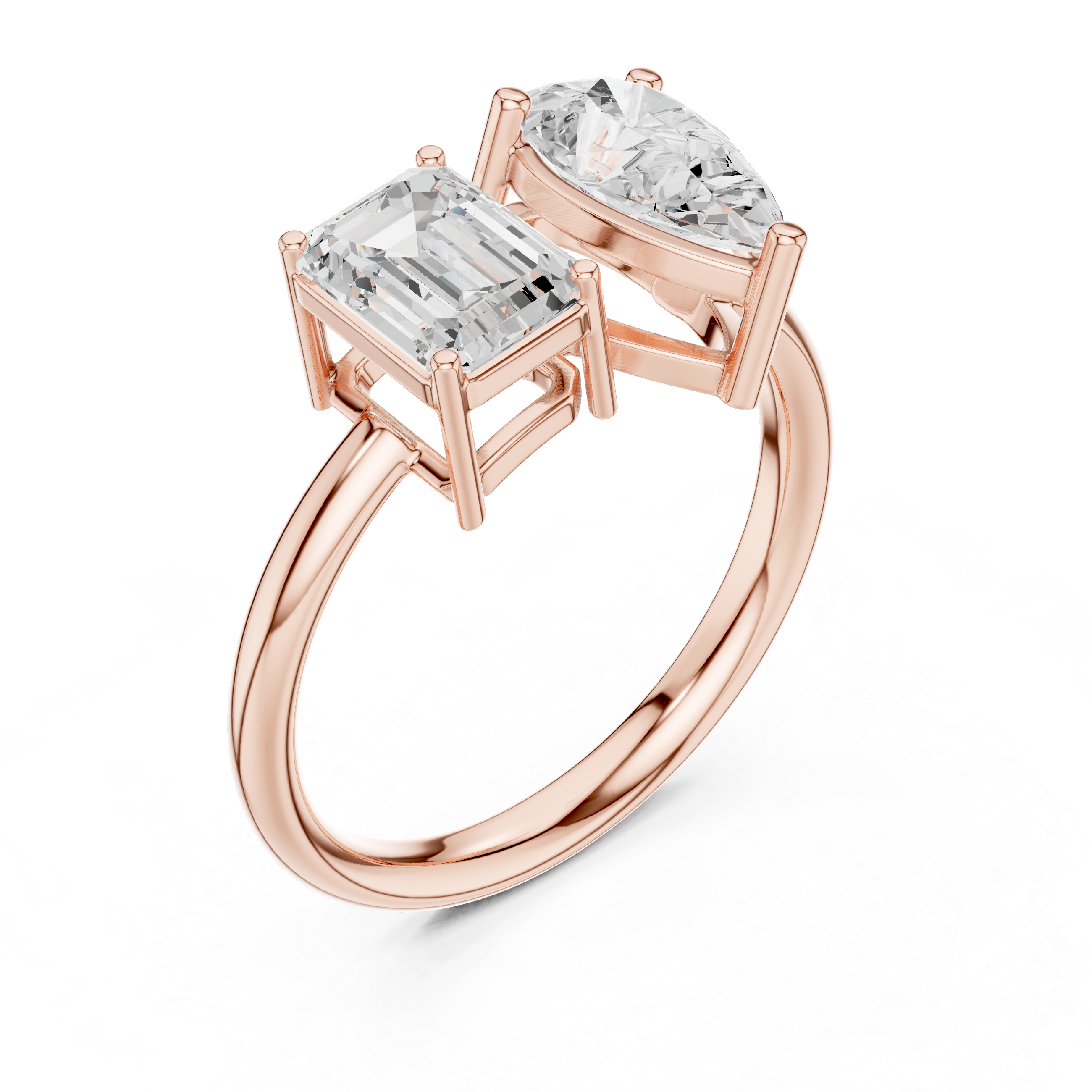 2.2 Carat Double Diamond Moissanite Ring