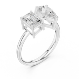 2.2 Carat Double Diamond Moissanite Ring