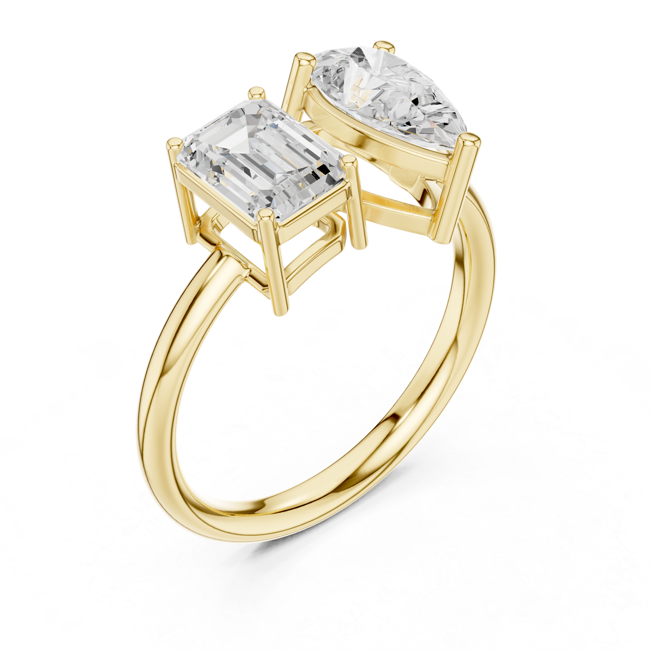 2.2 Carat Double Diamond Moissanite Ring