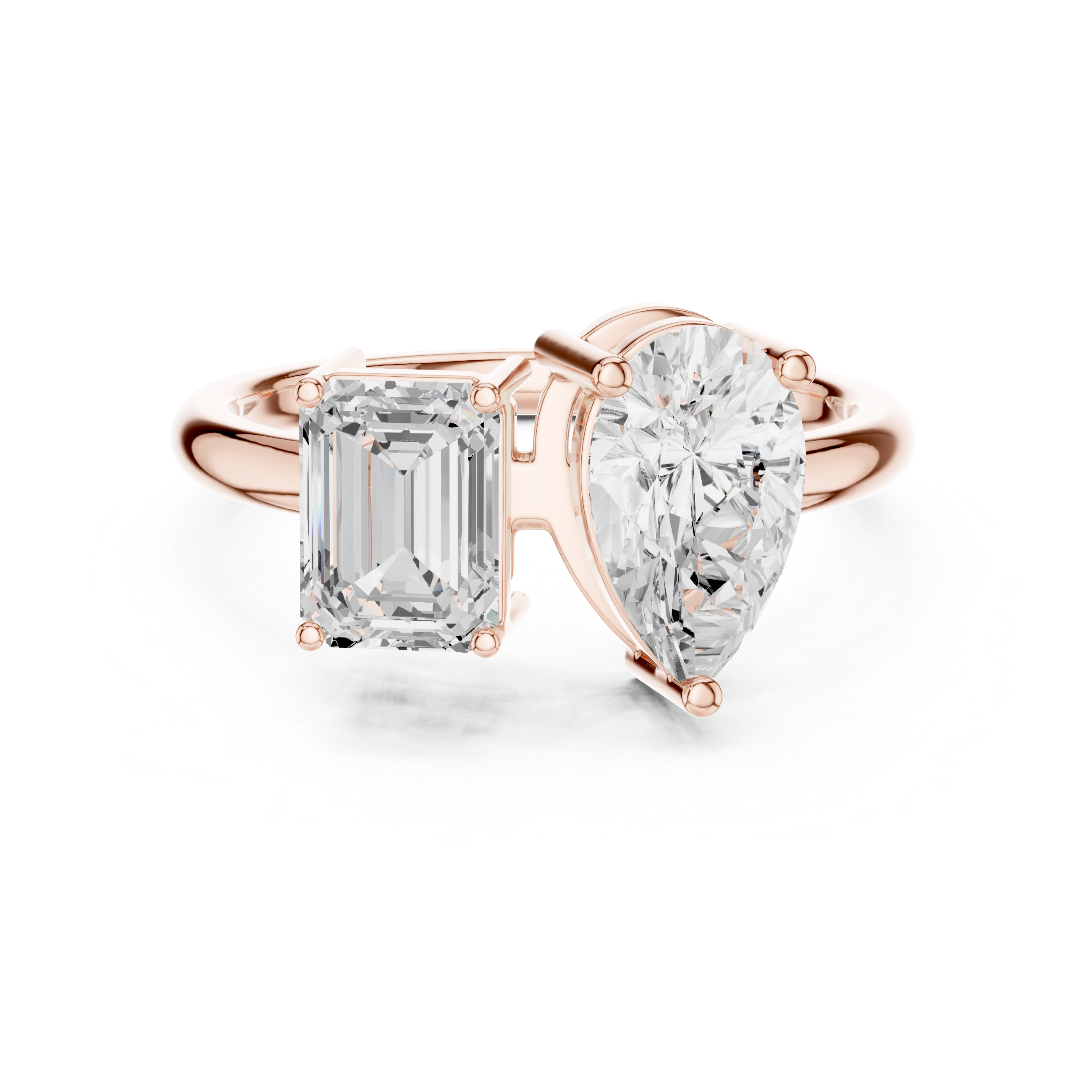 2.2 Carat Double Diamond Moissanite Ring